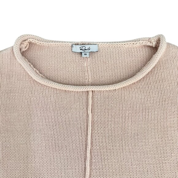 Rails Erin Sweater Knit Crewneck Blush Pink Cotton Blend Lightweight Pullover XS - Picture 5 of 14